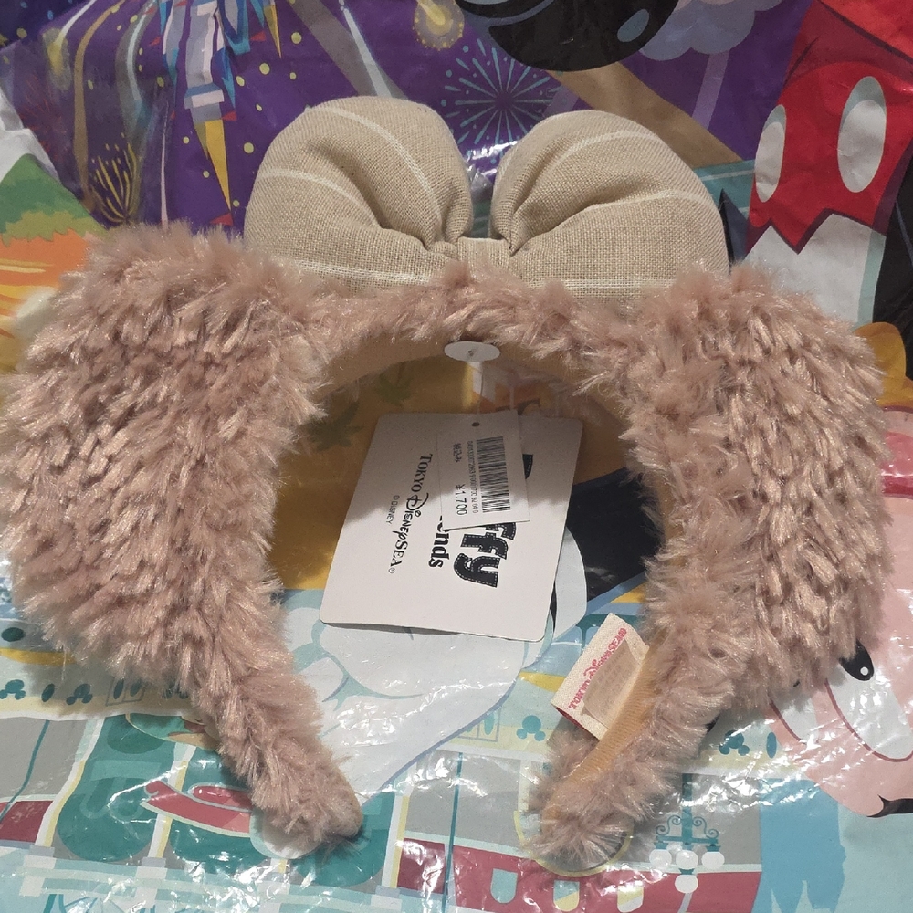 Disney Tan and Pink Fluffy Headband